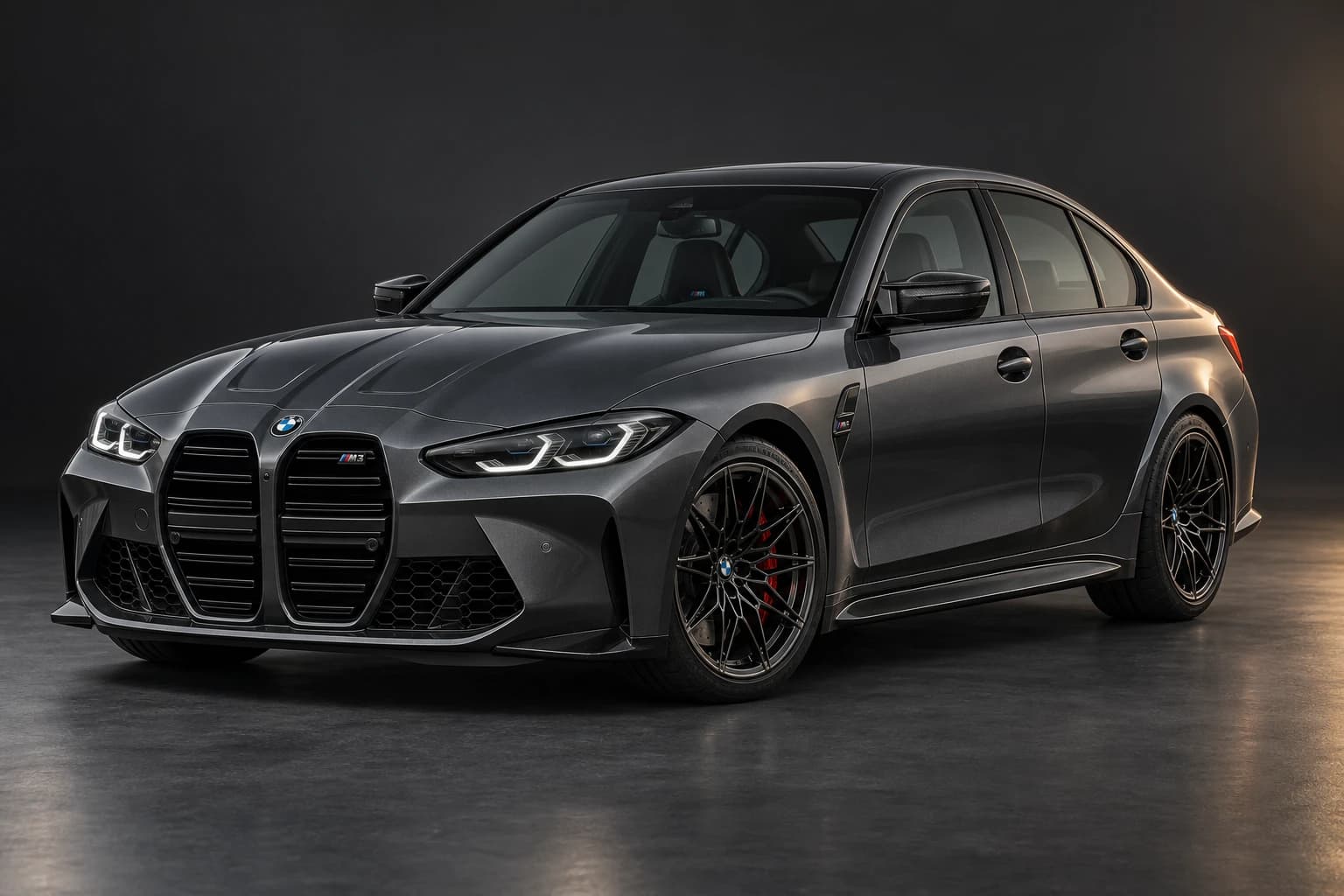 AI-generated catalog study of the BMW M3 Competition