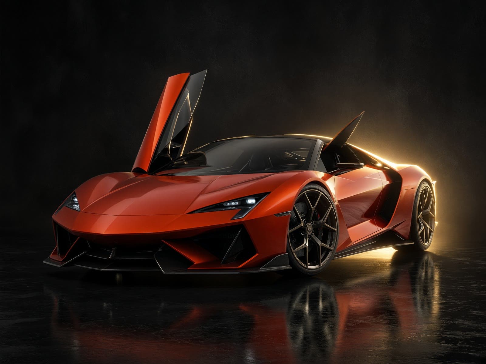 AI-generated catalog study of the Lamborghini Revuelto