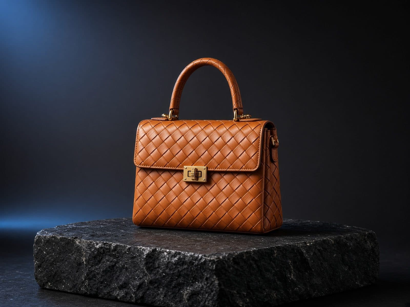 AI-generated catalog study of the Bottega Veneta Andiamo Small
