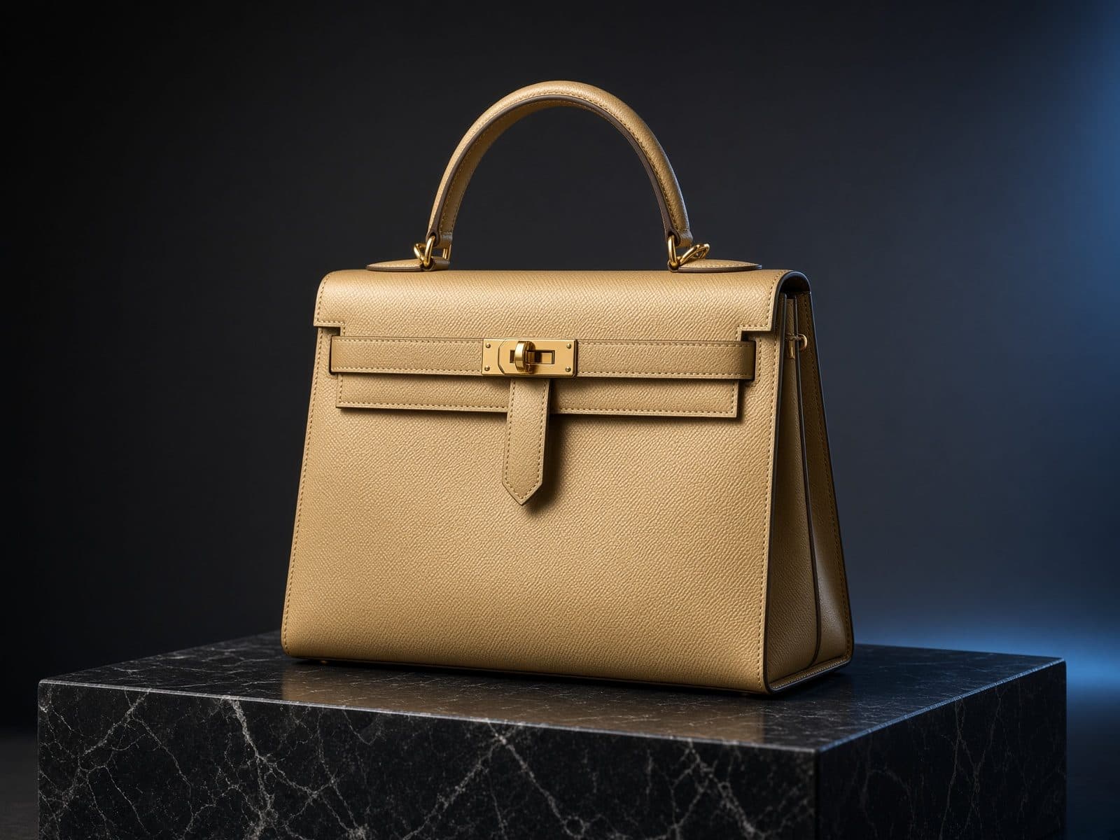 AI-generated catalog study of the Hermès Kelly 28