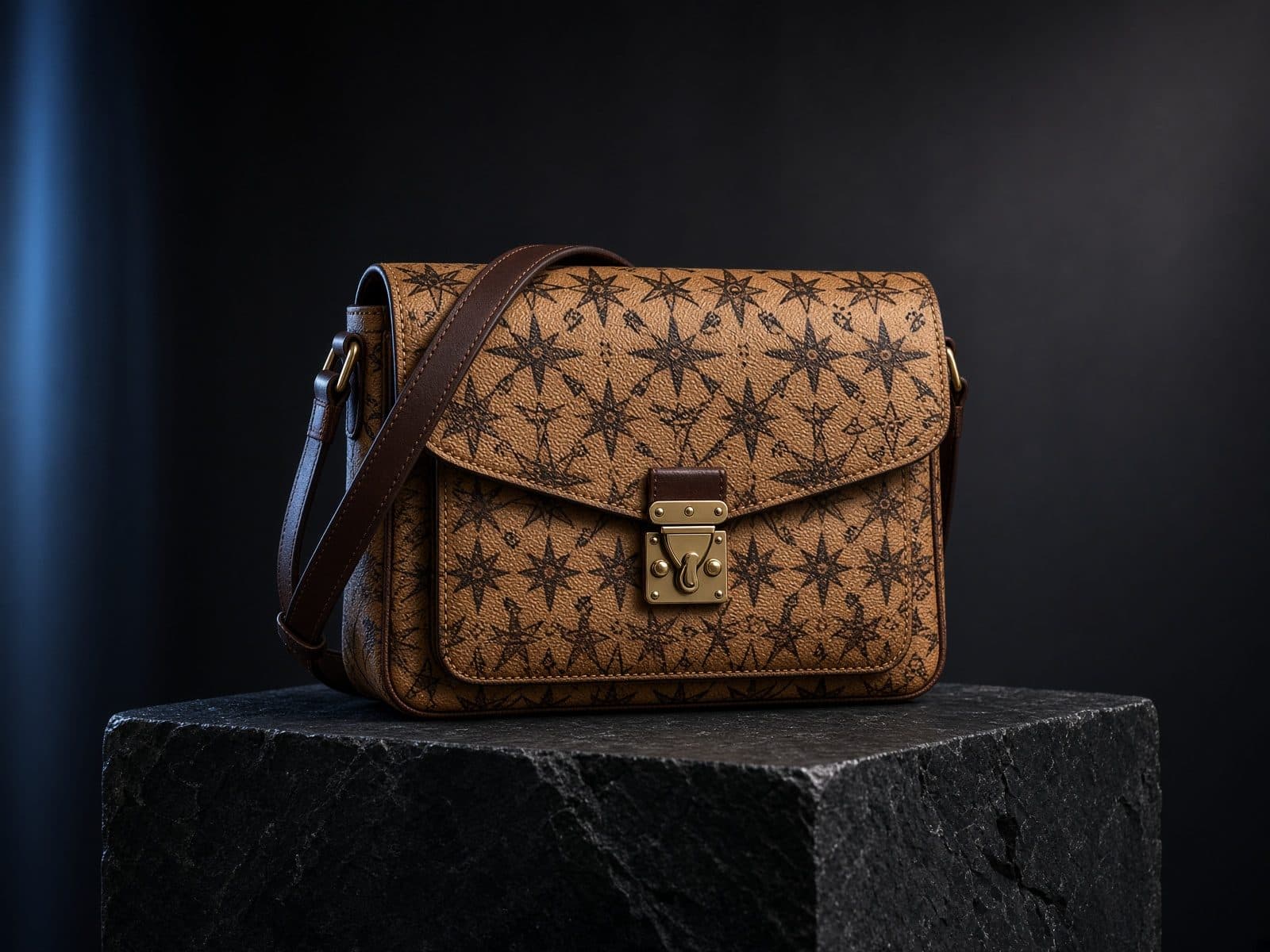 AI-generated catalog study of the Louis Vuitton Pochette Métis East West