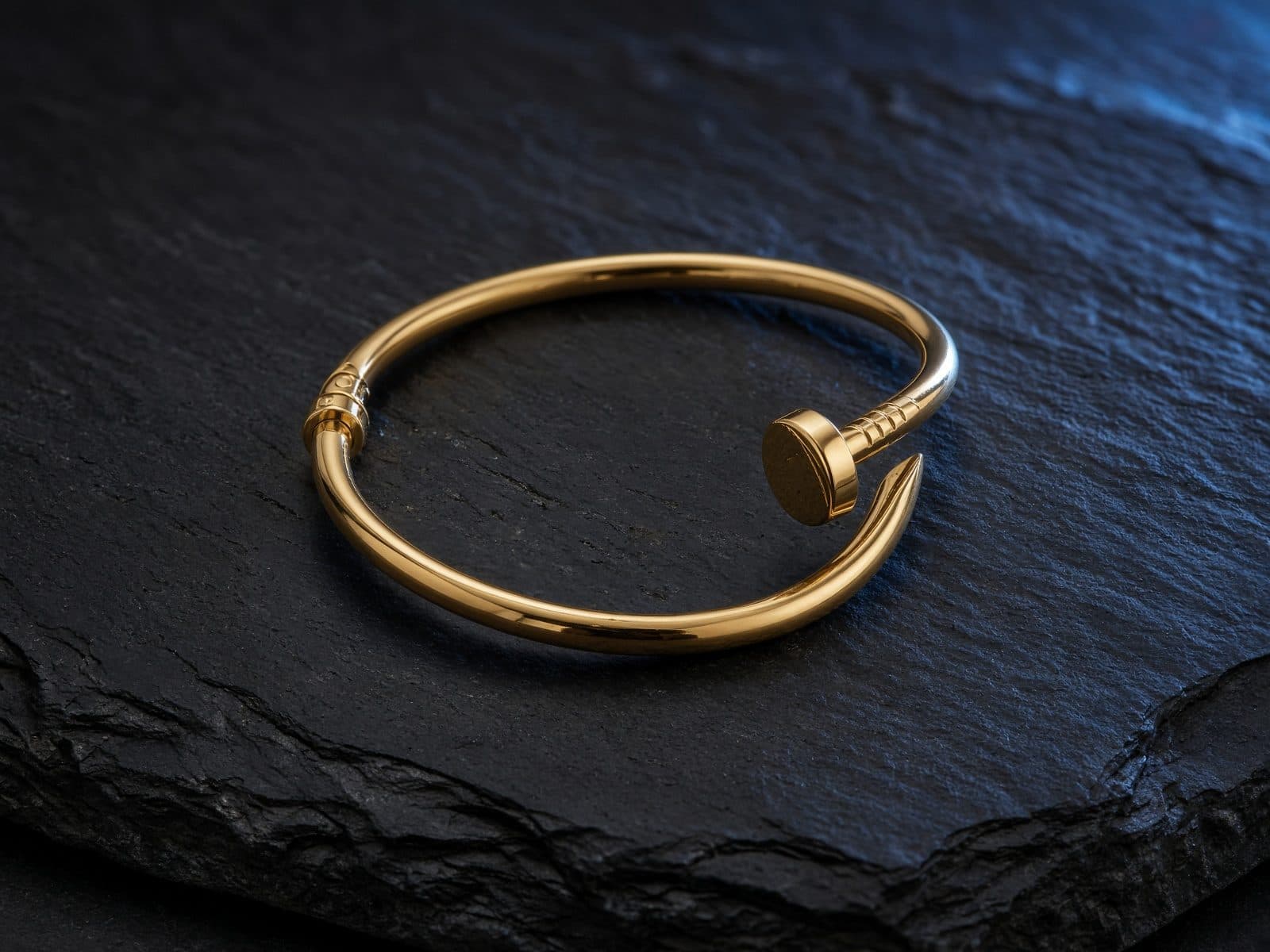 AI-generated catalog study of the Cartier Juste un Clou Bracelet