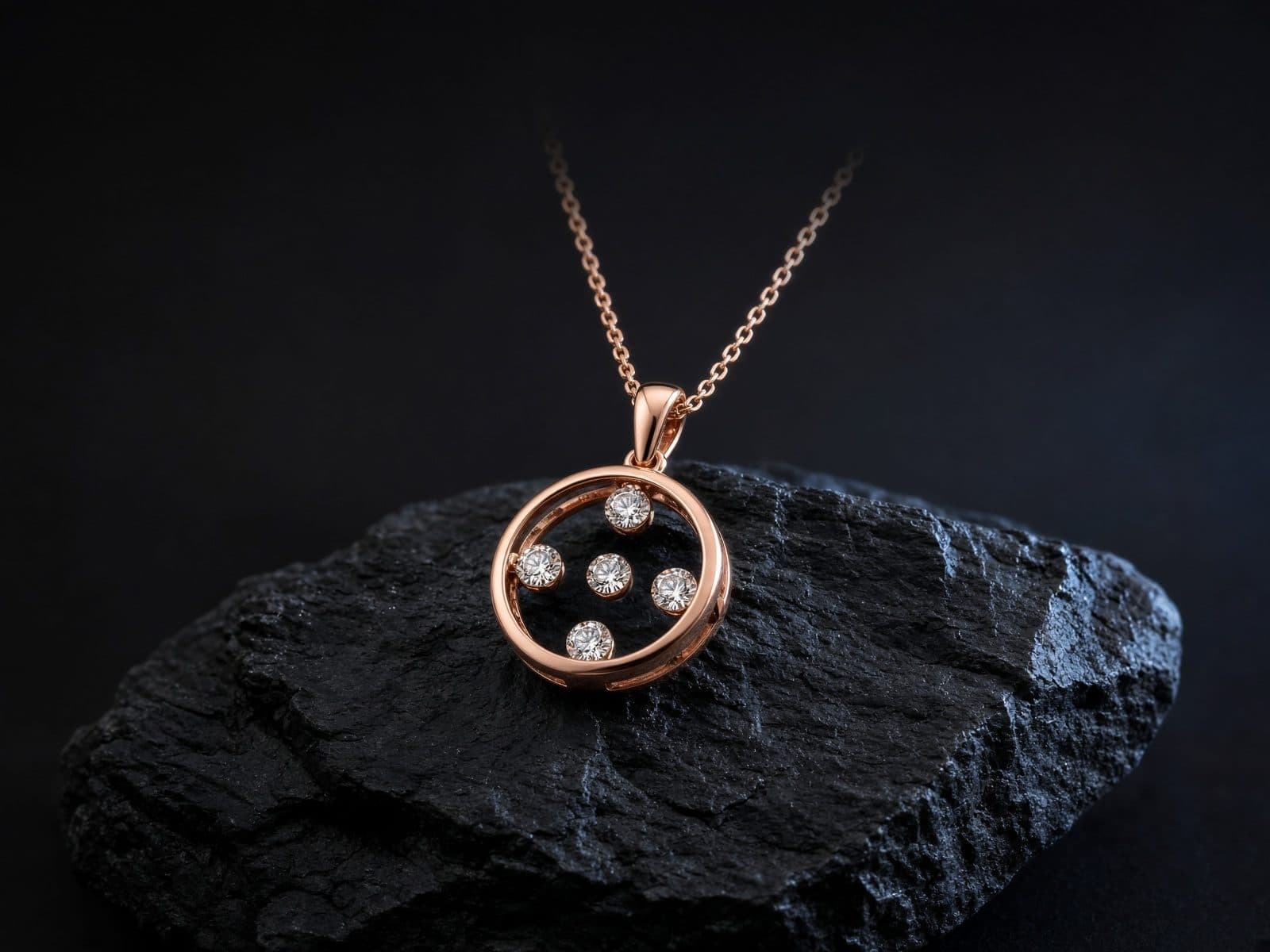 AI-generated catalog study of the Chopard Happy Diamonds Pendant