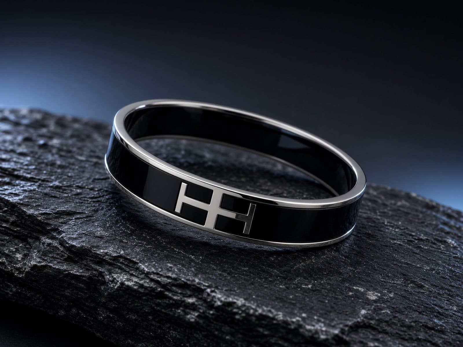 AI-generated catalog study of the Hermès Clic H Bracelet