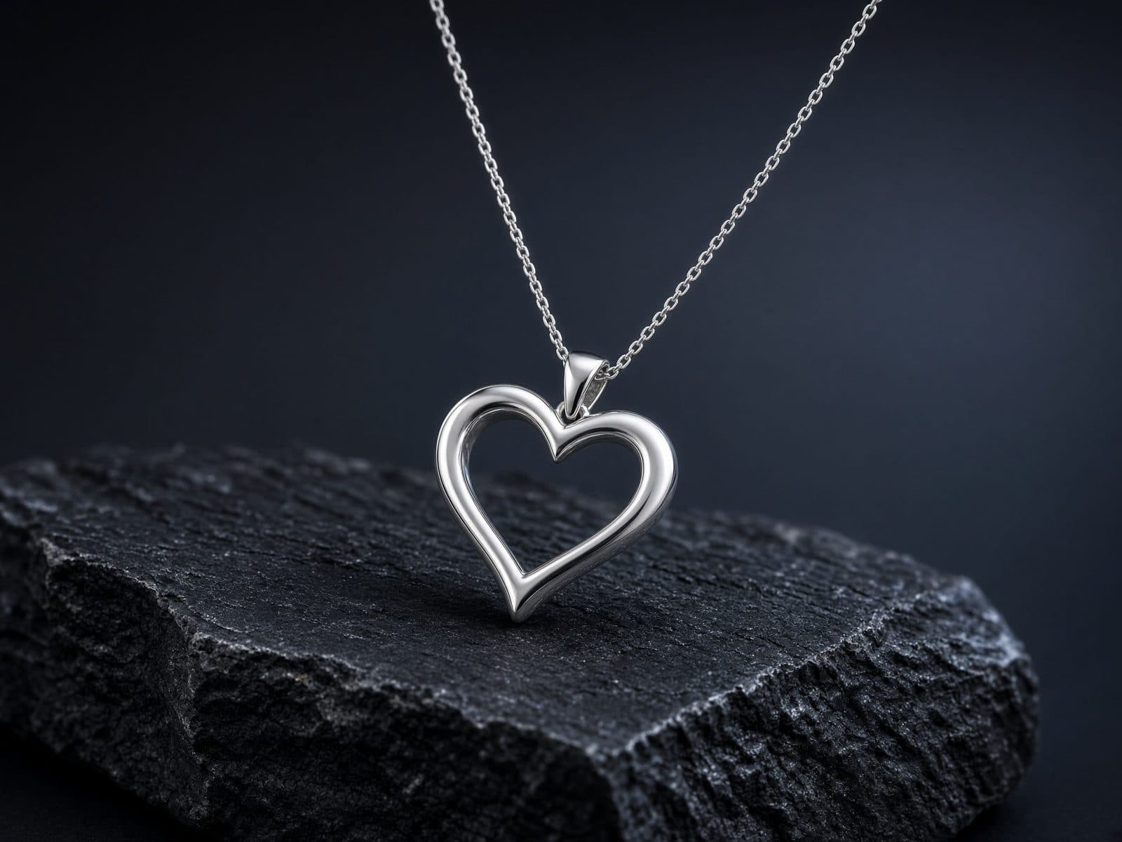 AI-generated catalog study of the Tiffany & Co. Elsa Peretti Open Heart Pendant