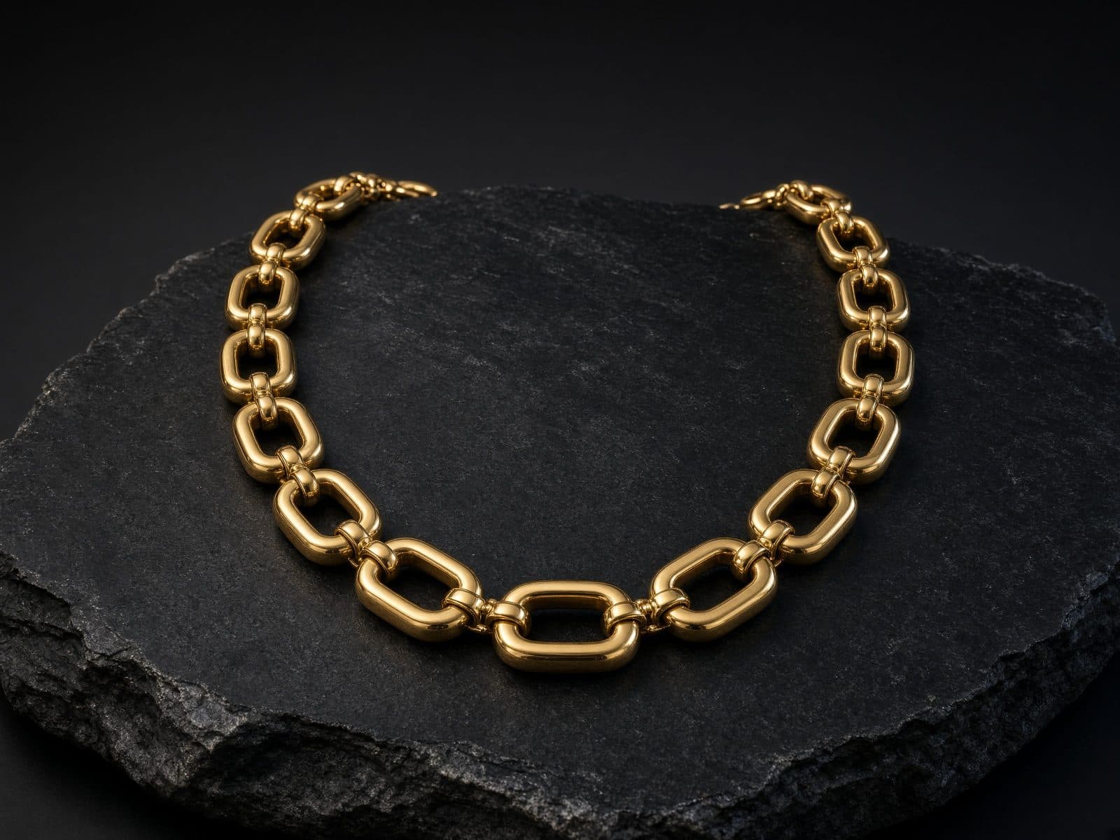 AI-generated catalog study of the Tiffany & Co. HardWear Graduated Link Necklace