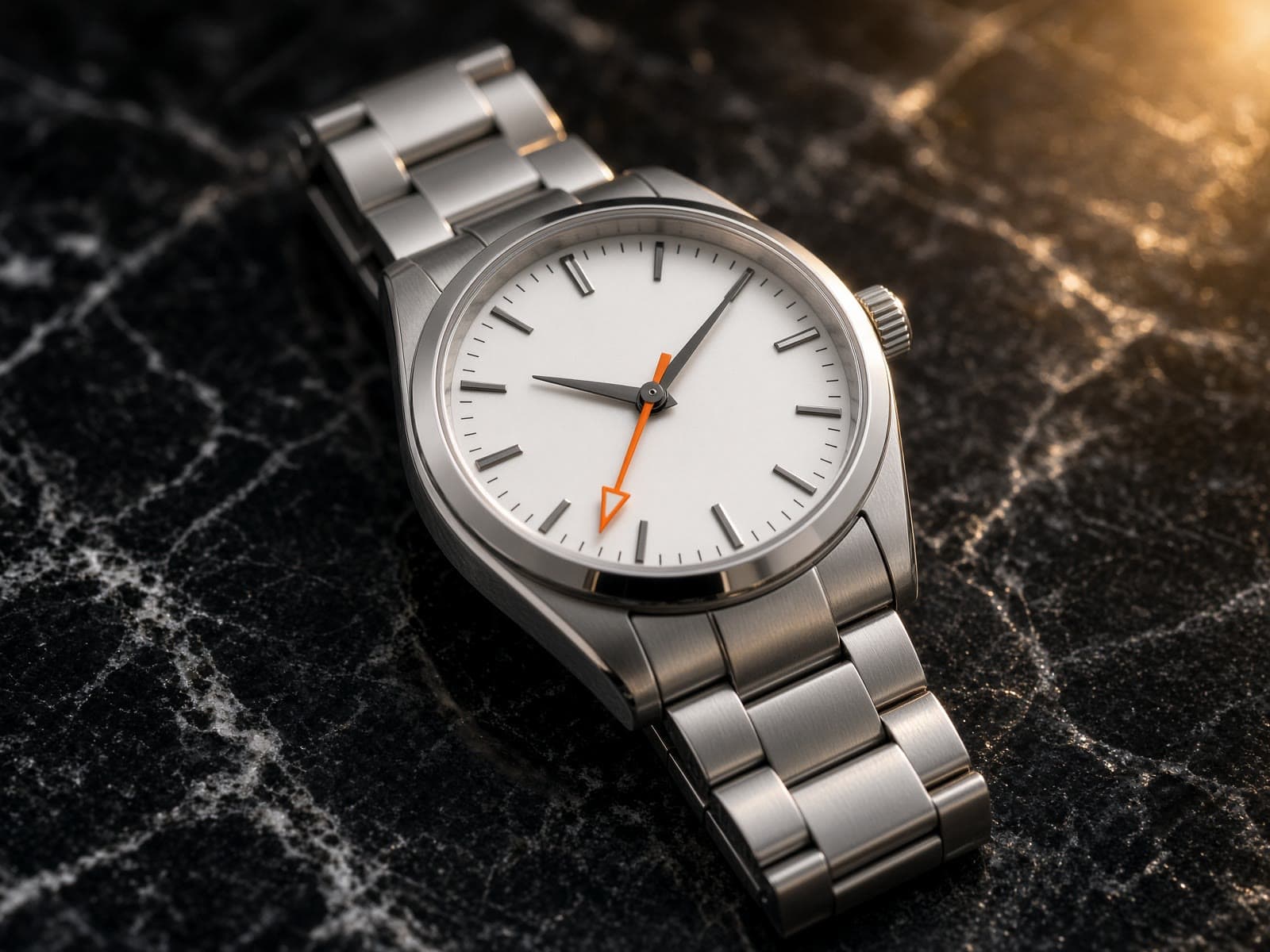 AI-generated catalog study of the Rolex Explorer II