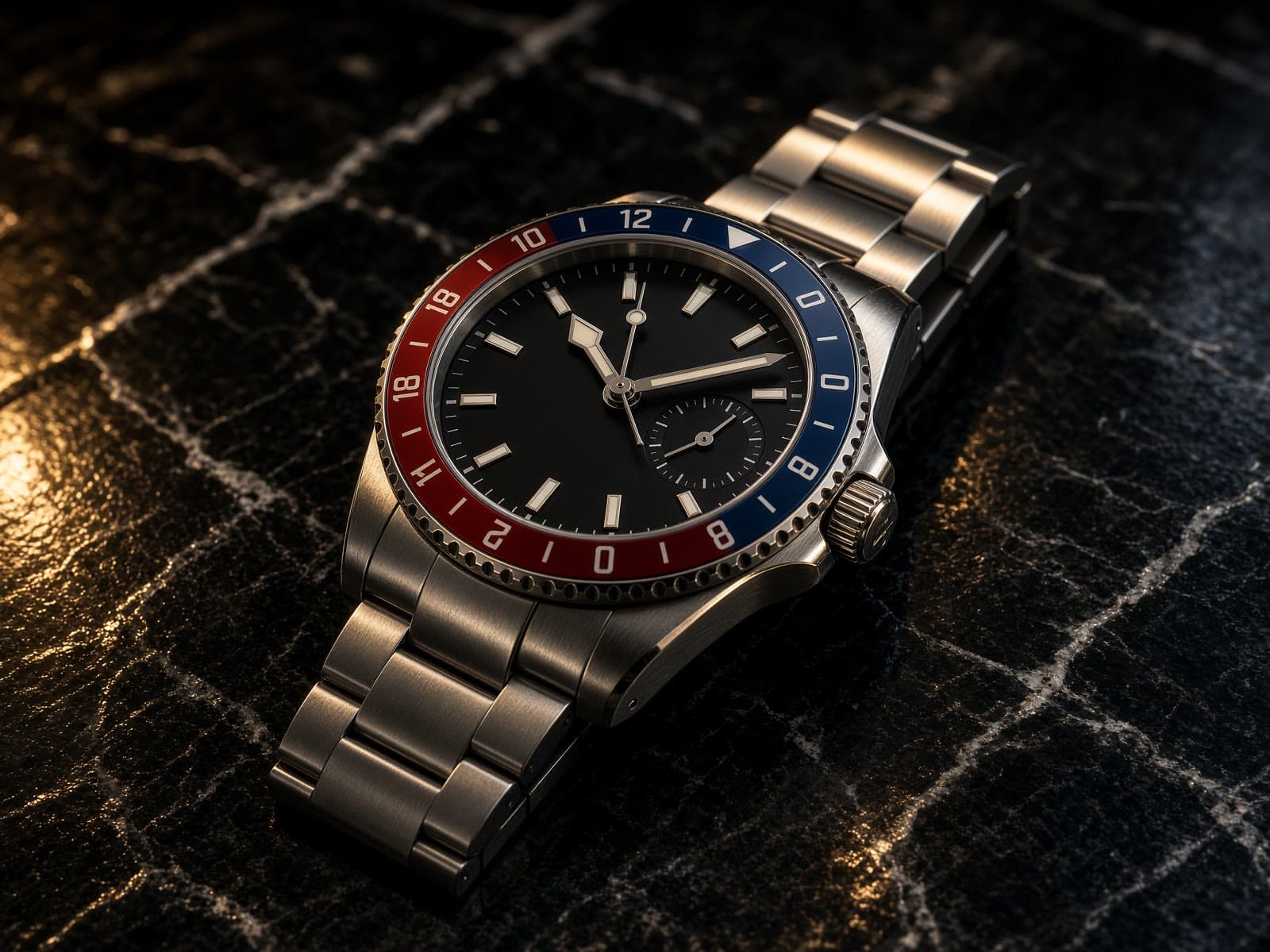 AI-generated catalog study of the Rolex GMT-Master II