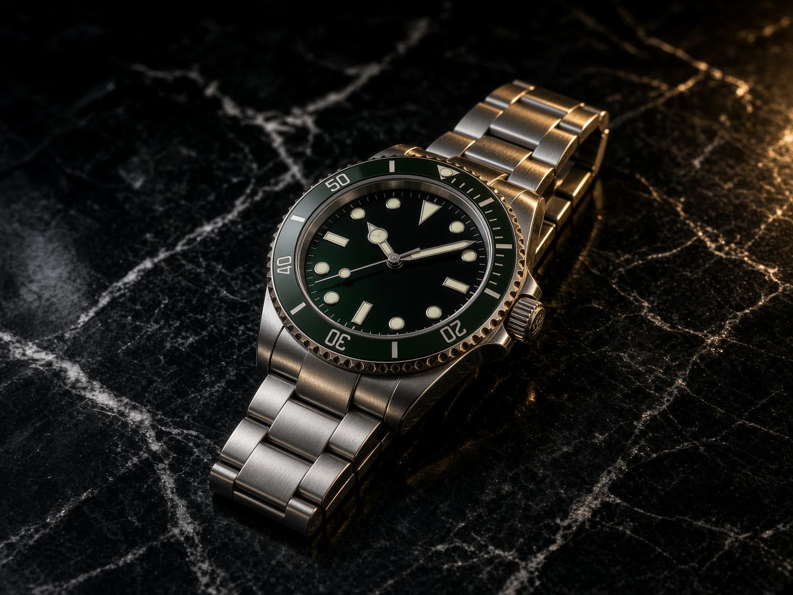 AI-generated catalog study of the Rolex Submariner Date