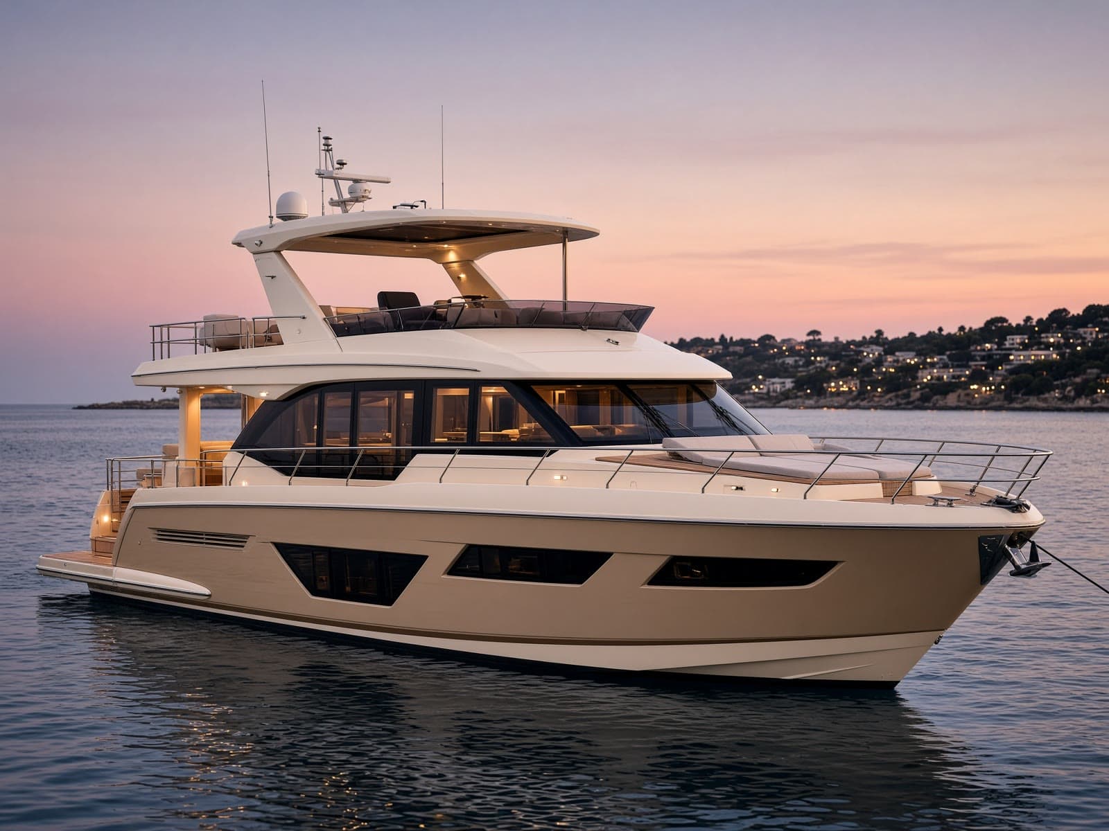 AI-generated catalog study of the Fairline Squadron 58